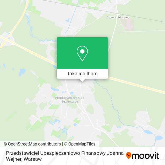 Przedstawiciel Ubezpieczeniowo Finansowy Joanna Wejner map