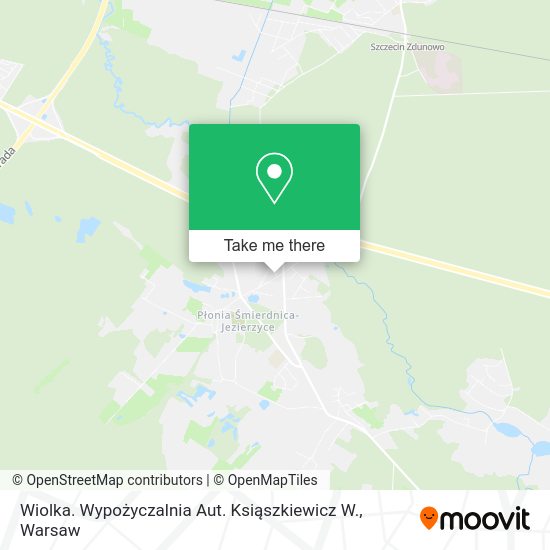 Wiolka. Wypożyczalnia Aut. Ksiąszkiewicz W. map