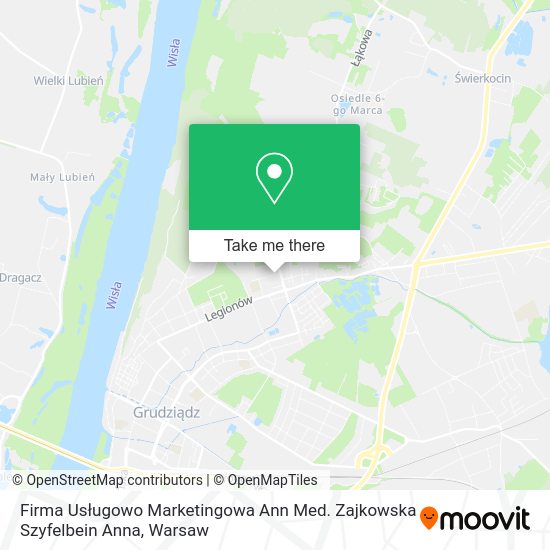 Firma Usługowo Marketingowa Ann Med. Zajkowska Szyfelbein Anna map