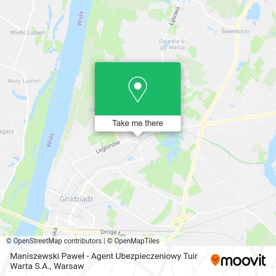 Maniszewski Paweł - Agent Ubezpieczeniowy Tuir Warta S.A. map