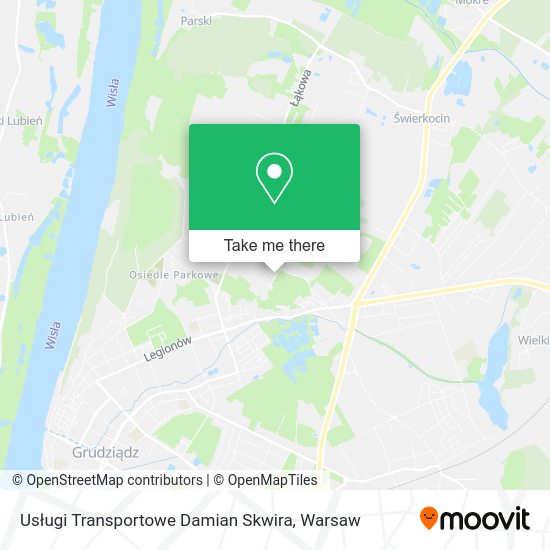 Usługi Transportowe Damian Skwira map