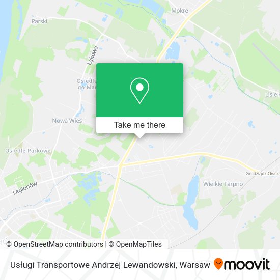 Usługi Transportowe Andrzej Lewandowski map