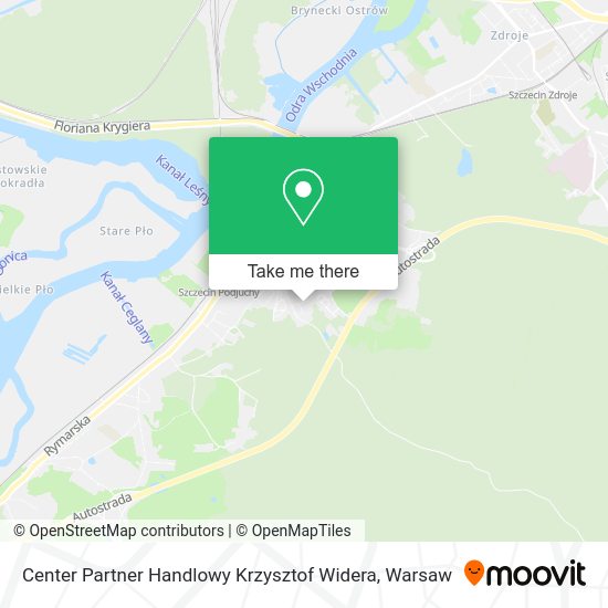 Center Partner Handlowy Krzysztof Widera map