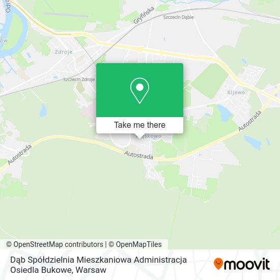 Dąb Spółdzielnia Mieszkaniowa Administracja Osiedla Bukowe map