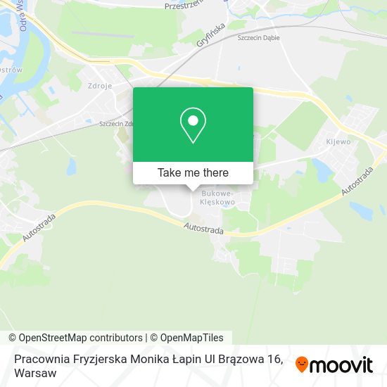 Pracownia Fryzjerska Monika Łapin Ul Brązowa 16 map