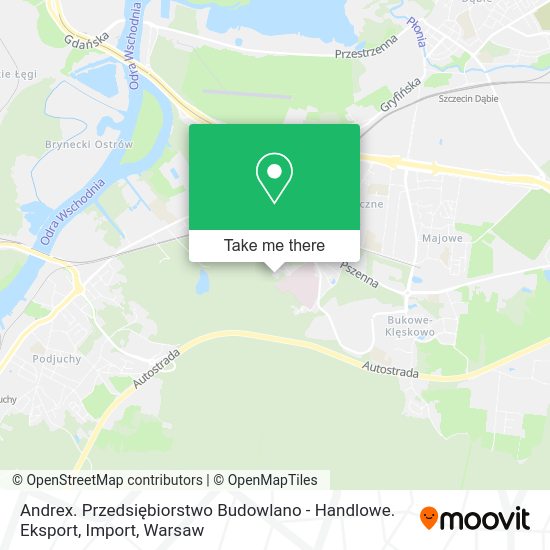 Andrex. Przedsiębiorstwo Budowlano - Handlowe. Eksport, Import map