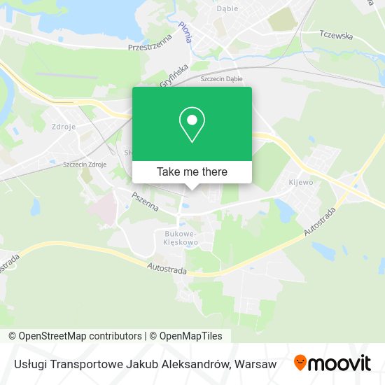 Usługi Transportowe Jakub Aleksandrów map