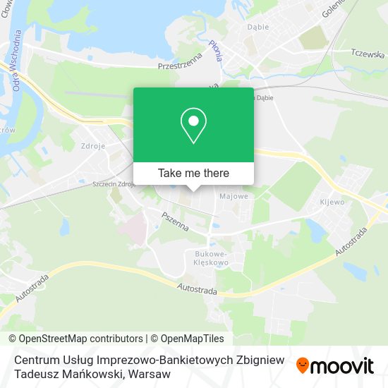 Карта Centrum Usług Imprezowo-Bankietowych Zbigniew Tadeusz Mańkowski