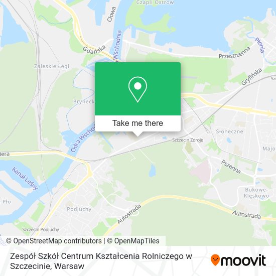 Zespół Szkół Centrum Kształcenia Rolniczego w Szczecinie map