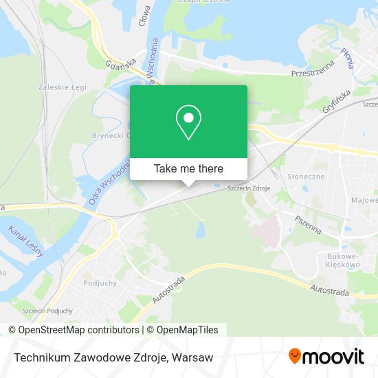 Technikum Zawodowe Zdroje map