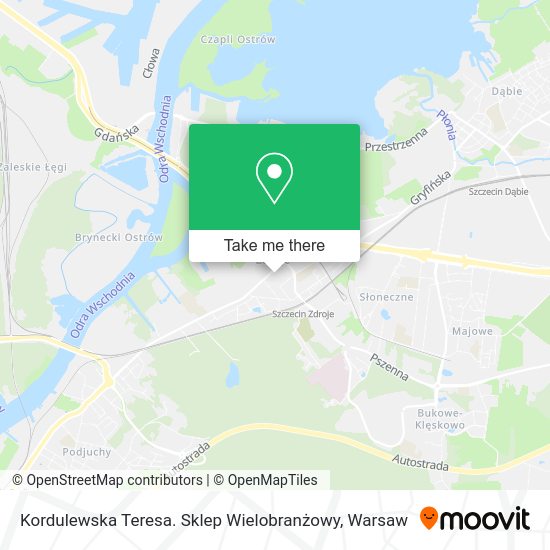 Kordulewska Teresa. Sklep Wielobranżowy map