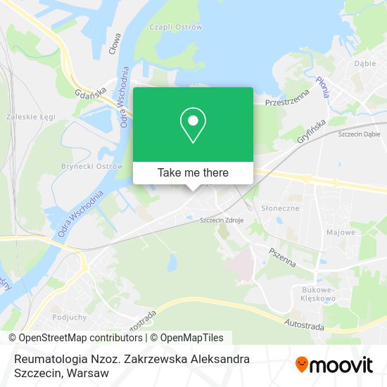 Reumatologia Nzoz. Zakrzewska Aleksandra Szczecin map