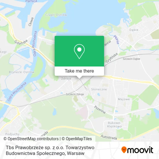 Карта Tbs Prawobrzeże sp. z o.o. Towarzystwo Budownictwa Społecznego