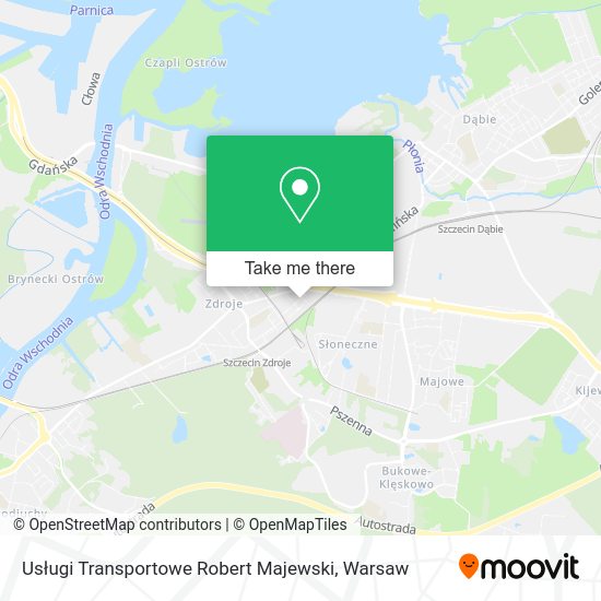 Usługi Transportowe Robert Majewski map