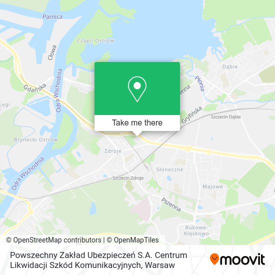 Powszechny Zakład Ubezpieczeń S.A. Centrum Likwidacji Szkód Komunikacyjnych map