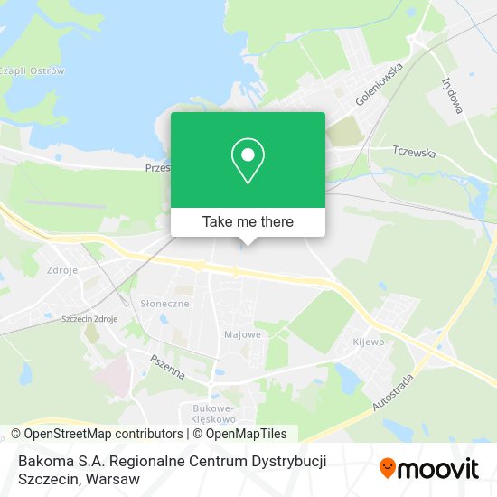 Bakoma S.A. Regionalne Centrum Dystrybucji Szczecin map