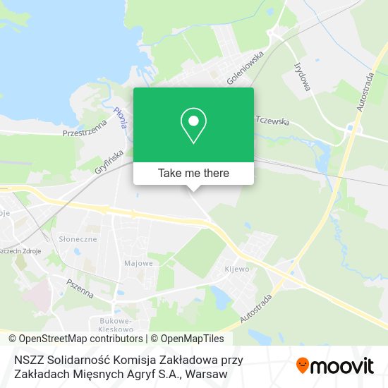 NSZZ Solidarność Komisja Zakładowa przy Zakładach Mięsnych Agryf S.A. map