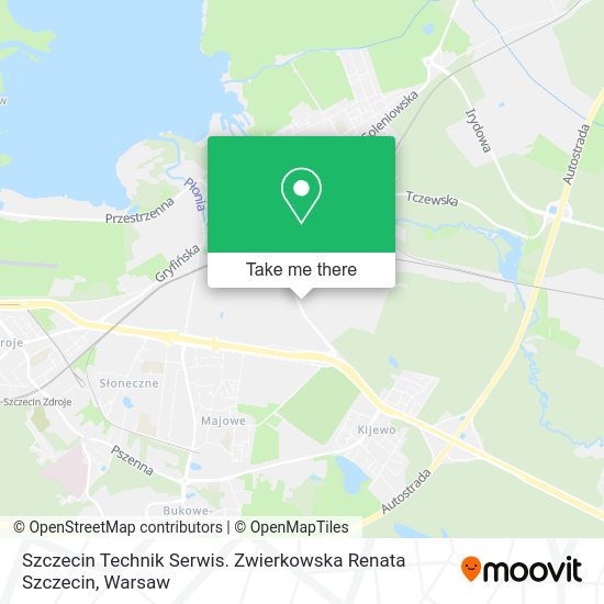 Szczecin Technik Serwis. Zwierkowska Renata Szczecin map