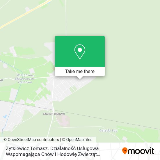 Żytkiewicz Tomasz. Działalność Usługowa Wspomagająca Chów i Hodowlę Zwierząt Gospodarczych map