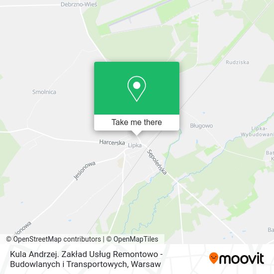 Kula Andrzej. Zakład Usług Remontowo - Budowlanych i Transportowych map