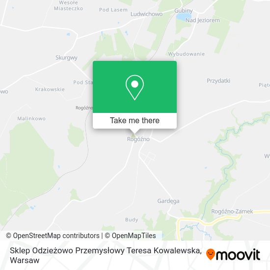 Sklep Odzieżowo Przemysłowy Teresa Kowalewska map