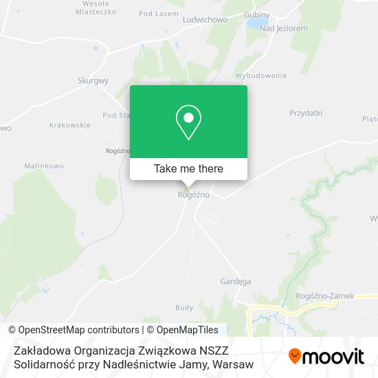 Zakładowa Organizacja Związkowa NSZZ Solidarność przy Nadleśnictwie Jamy map