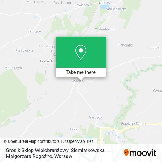 Grosik Sklep Wielobranżowy. Siemiątkowska Małgorzata Rogóźno map