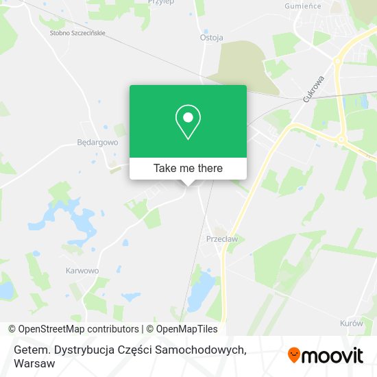 Getem. Dystrybucja Części Samochodowych map