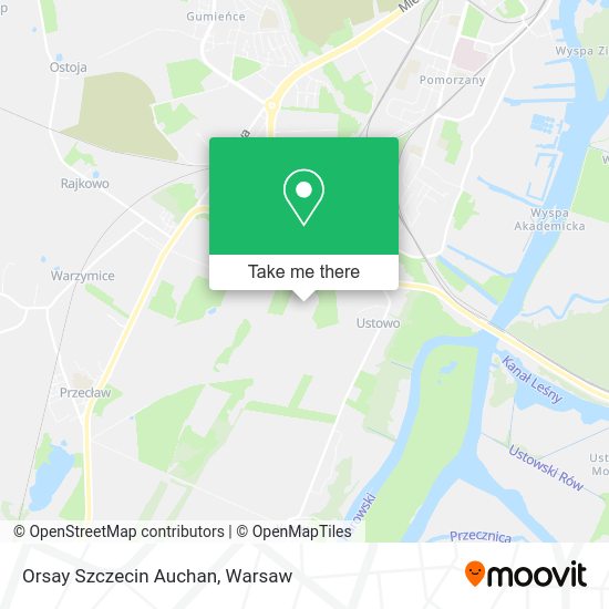 Orsay Szczecin Auchan map