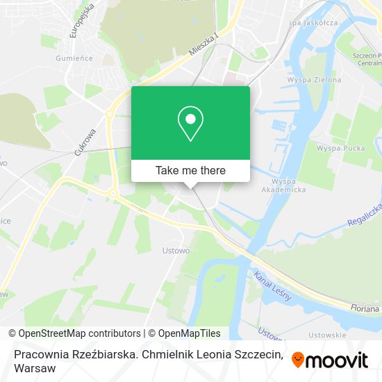 Pracownia Rzeźbiarska. Chmielnik Leonia Szczecin map