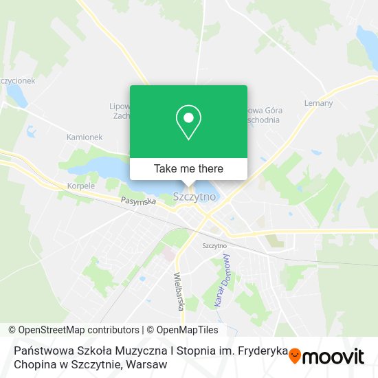 Państwowa Szkoła Muzyczna I Stopnia im. Fryderyka Chopina w Szczytnie map