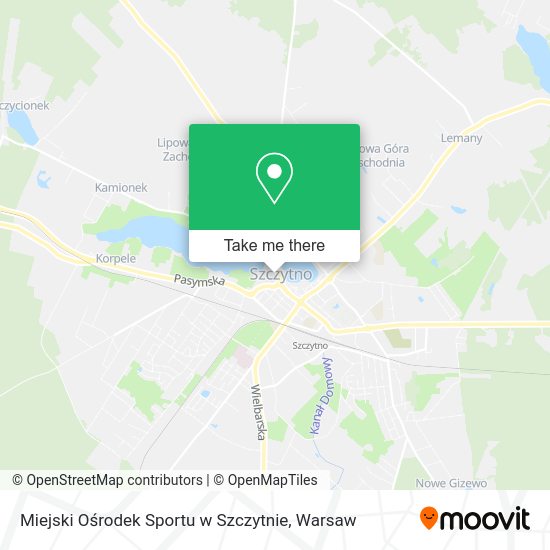 Miejski Ośrodek Sportu w Szczytnie map