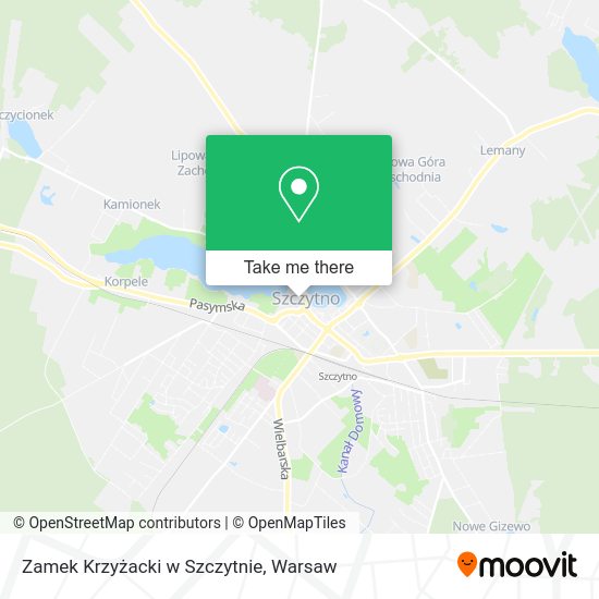 Zamek Krzyżacki w Szczytnie map