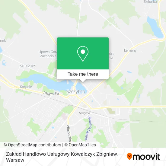 Карта Zakład Handlowo Usługowy Kowalczyk Zbigniew