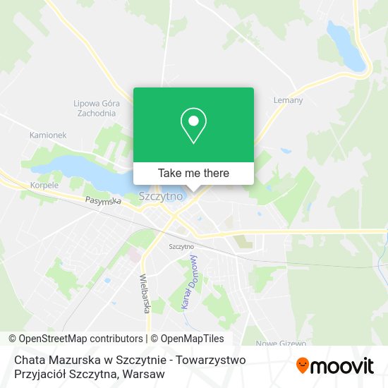 Chata Mazurska w Szczytnie - Towarzystwo Przyjaciół Szczytna map