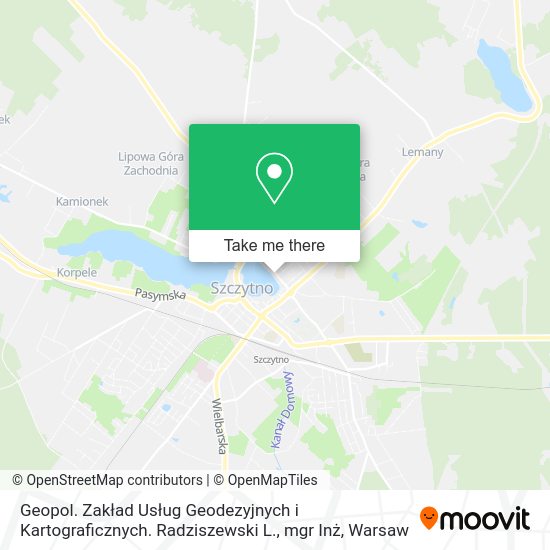 Geopol. Zakład Usług Geodezyjnych i Kartograficznych. Radziszewski L., mgr Inż map