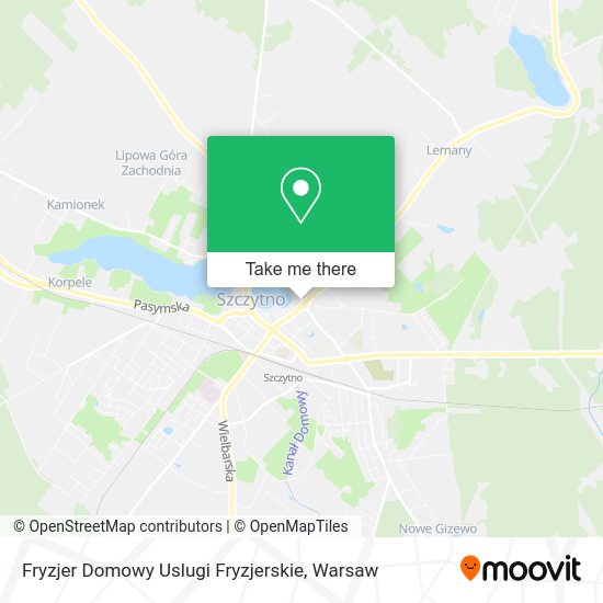 Карта Fryzjer Domowy Uslugi Fryzjerskie