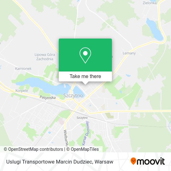 Карта Uslugi Transportowe Marcin Dudziec