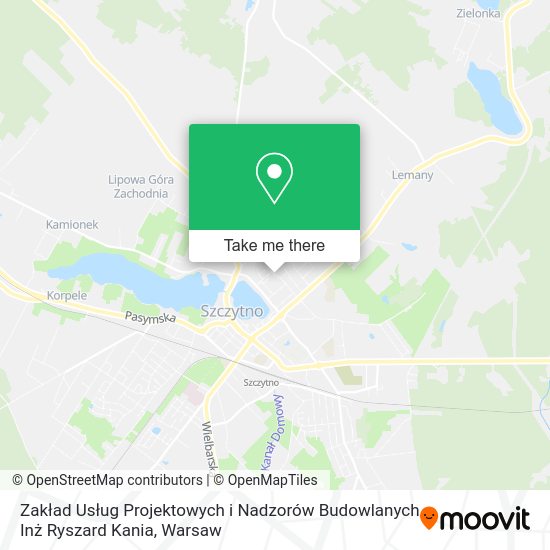 Zakład Usług Projektowych i Nadzorów Budowlanych Inż Ryszard Kania map