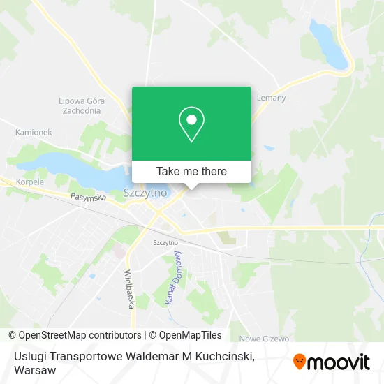 Карта Uslugi Transportowe Waldemar M Kuchcinski