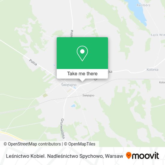 Leśnictwo Kobiel. Nadleśnictwo Spychowo map