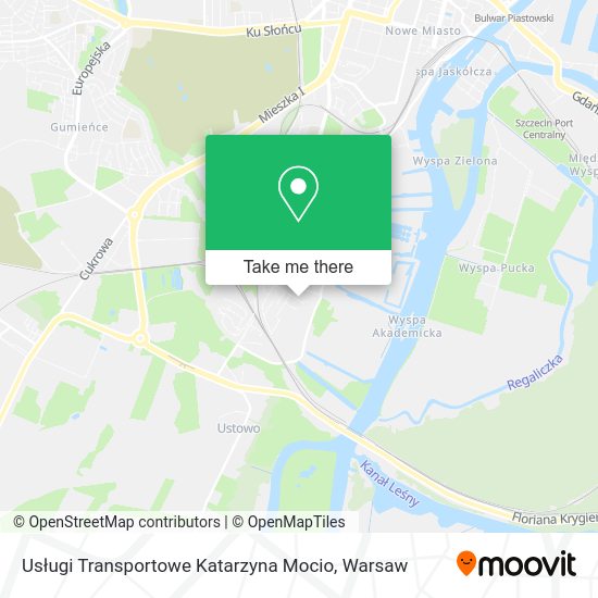 Usługi Transportowe Katarzyna Mocio map