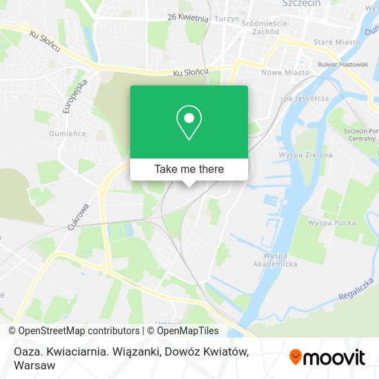 Oaza. Kwiaciarnia. Wiązanki, Dowóz Kwiatów map