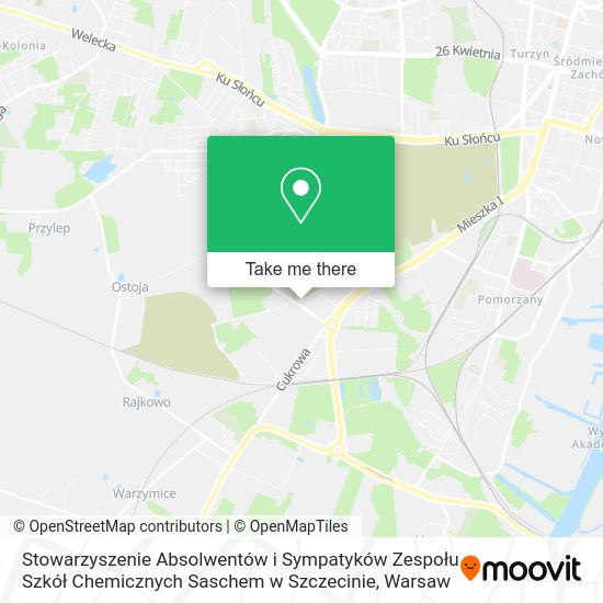 Stowarzyszenie Absolwentów i Sympatyków Zespołu Szkół Chemicznych Saschem w Szczecinie map