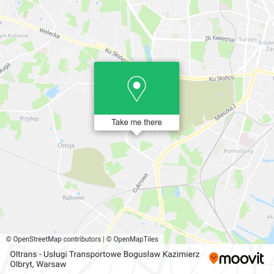 Oltrans - Usługi Transportowe Bogusław Kazimierz Olbryt map