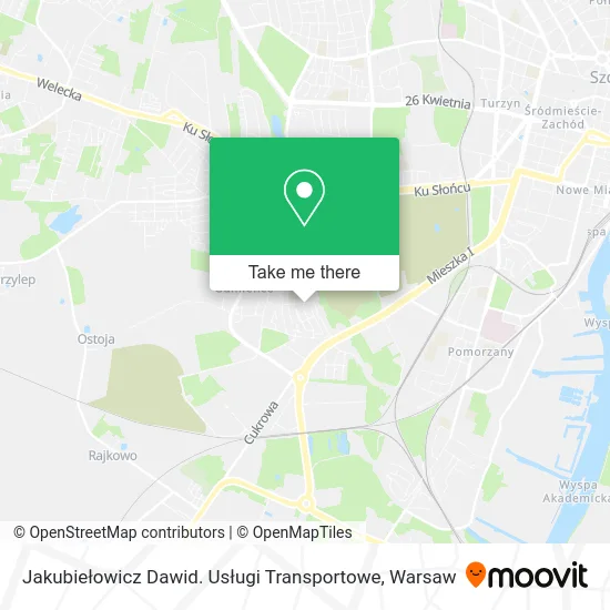 Карта Jakubiełowicz Dawid. Usługi Transportowe