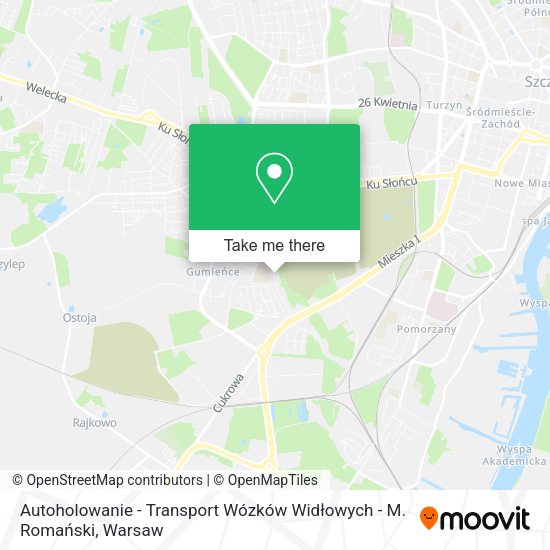 Autoholowanie - Transport Wózków Widłowych - M. Romański map