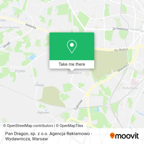 Карта Pan Dragon. sp. z o.o. Agencja Reklamowo - Wydawnicza