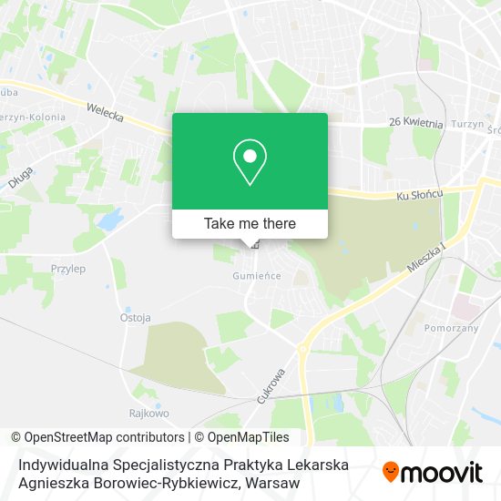 Indywidualna Specjalistyczna Praktyka Lekarska Agnieszka Borowiec-Rybkiewicz map