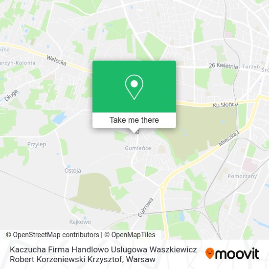 Kaczucha Firma Handlowo Uslugowa Waszkiewicz Robert Korzeniewski Krzysztof map